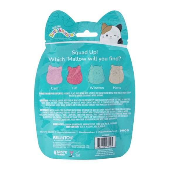 Squishmallows Mystery Scented Bath Bomb Blind Bag 1.41oz Lot of 5 - Picture 2 of 2